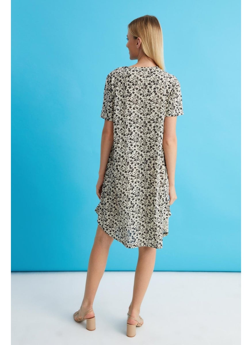 Patterned Casual Dress (B22-44100)