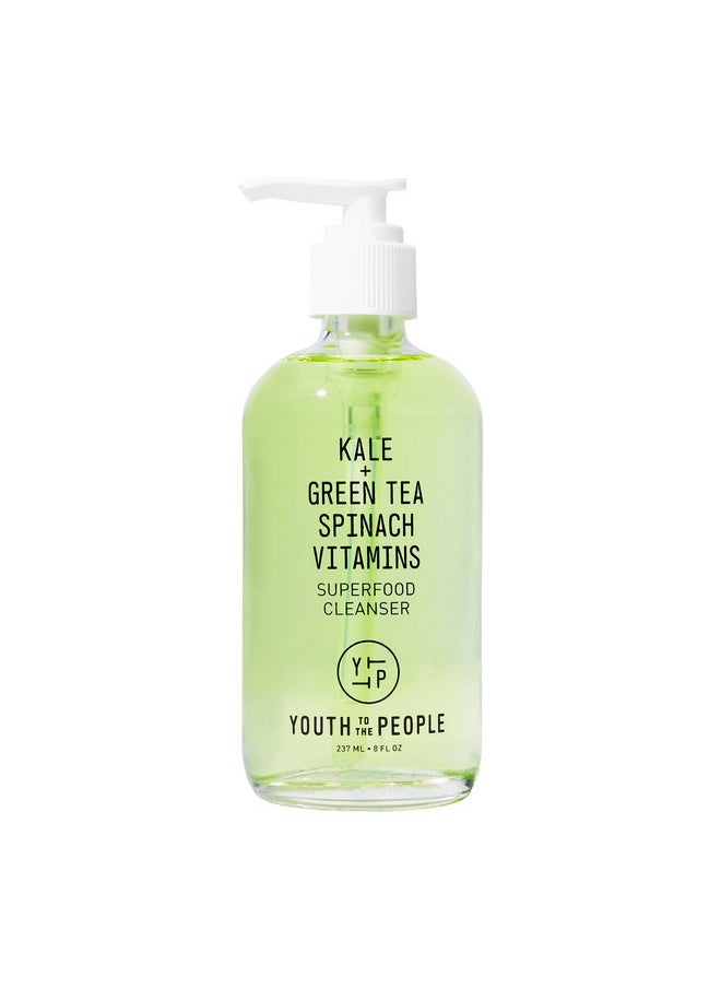 Youth To The People Facial Cleanser - Kale and Green Tea Cleanser - Gentle Face Wash, Makeup Remover + Pore Minimizer for All Skin Types - Vegan (8oz)