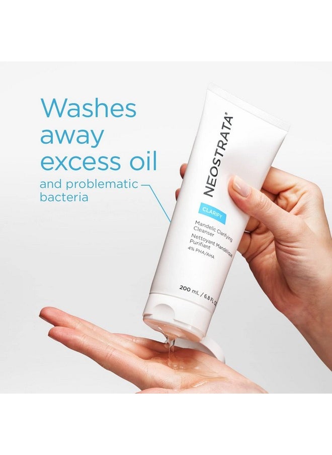NEOSTRATA Mandelic Clarifying Cleanser Gel Facial Wash for Oily Skin with Salicylic Acid Soap-Free Fragrance-Free, 6.8 Fl Oz (Pack of 1)