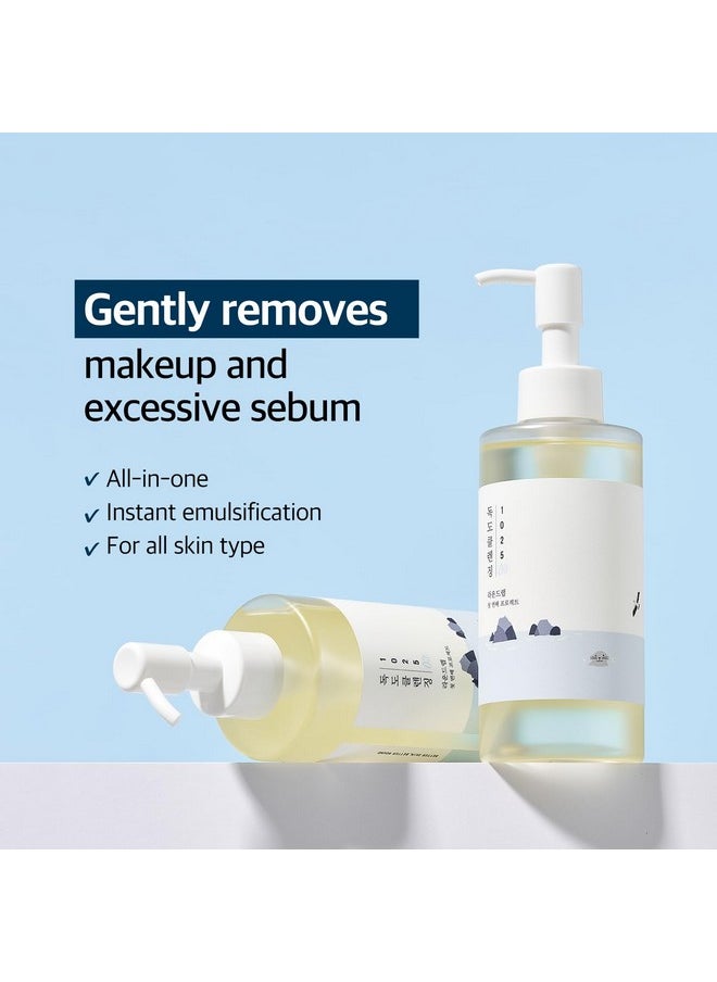 ROUND LAB 1025 Dokdo Cleansing Oil 6.76 Fl Oz, Facial Oil Cleanser for Face, Deep Pore Cleansing, Makeup Blackhead Impurities Remover, Easy to Wash Off No Oily Residue, Korean Skin Care
