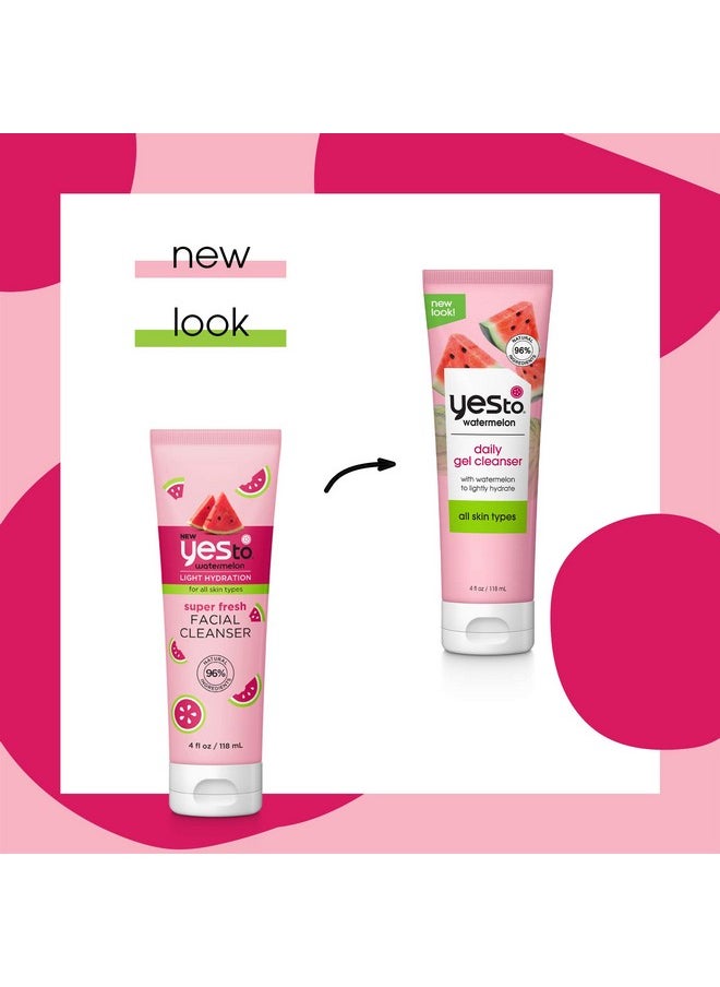 Yes To Watermelon, Light Hydration Super Fresh Cleanser, All Skin Types, Refresh & Hydrate Skin, fresh, 4 Fl Oz