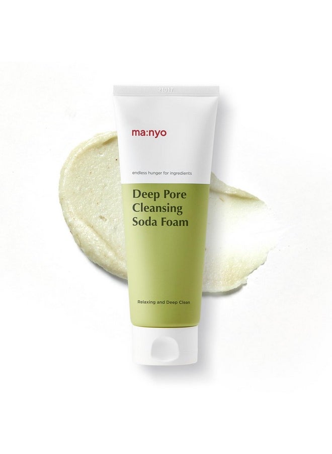 ma:nyo Deep Pore Cleansing Soda Foam Daily Face Wash, Non Irritating, with Vitamin C, Chamomile for Women and Men Korean Skin care 5.0 fl oz (150ml)