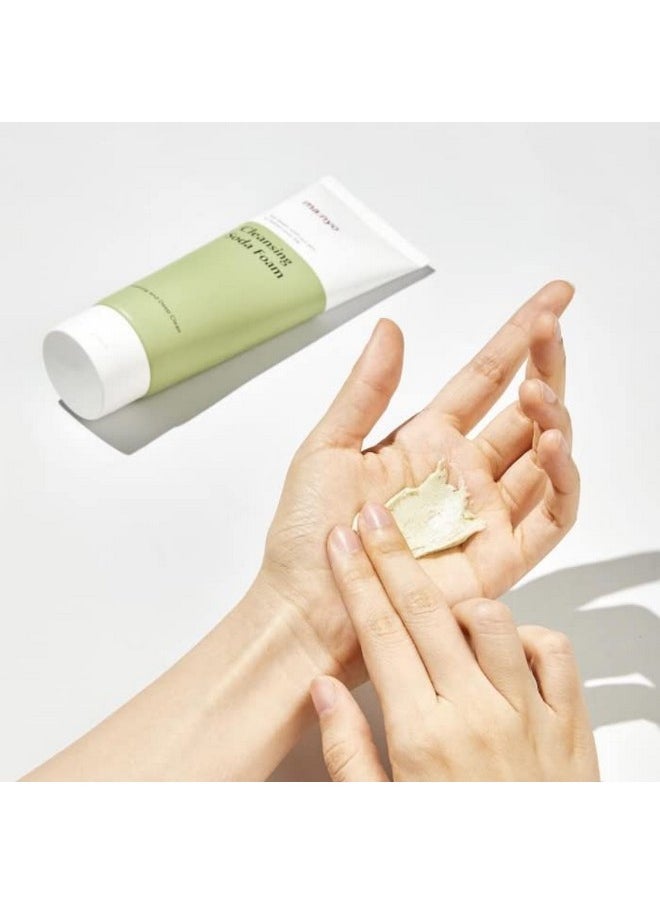 ma:nyo Deep Pore Cleansing Soda Foam Daily Face Wash, Non Irritating, with Vitamin C, Chamomile for Women and Men Korean Skin care 5.0 fl oz (150ml)