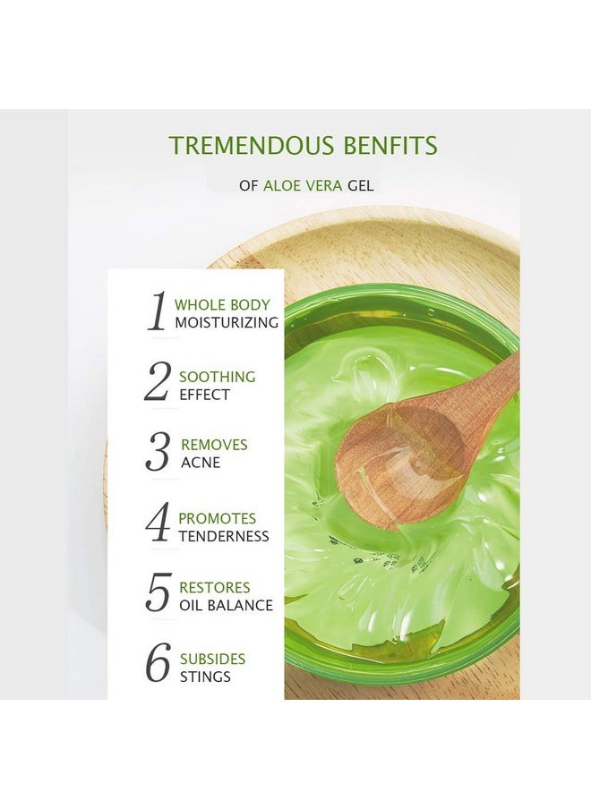 JOMTAM Aloe Vera 92% Moisturizing Gel Natural Extract Nourishes Cleansing Nourishes Softens Glycerin Oil Balance Essence Removes Acne 300g