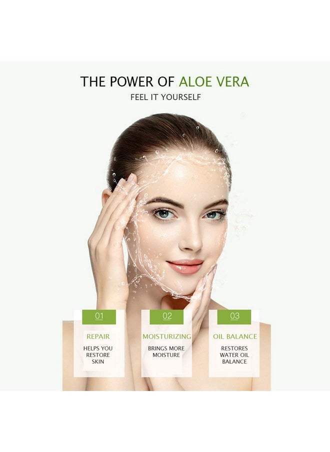 JOMTAM Aloe Vera 92% Moisturizing Gel Natural Extract Nourishes Cleansing Nourishes Softens Glycerin Oil Balance Essence Removes Acne 300g