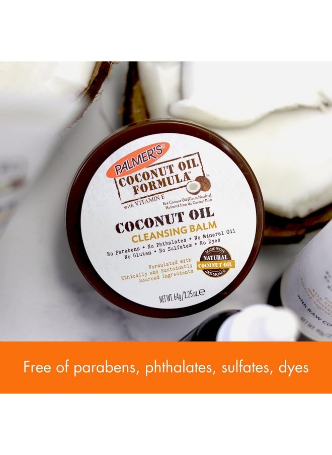 Palmer's Coconut Oil Formula, Coconut Monoi Facial Cleansing Balm and Makeup Remover, 2.25 Ounces