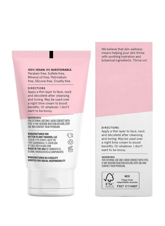 Acure Seriously Soothing Cloud Cream - Hydrating Night Cream for Normal to Dry Sensitive Skin, Facial Moisturizer for All Skin Types, Enriched with Argan Extract & Hyaluronic Acid,100% Vegan - 1.7 oz