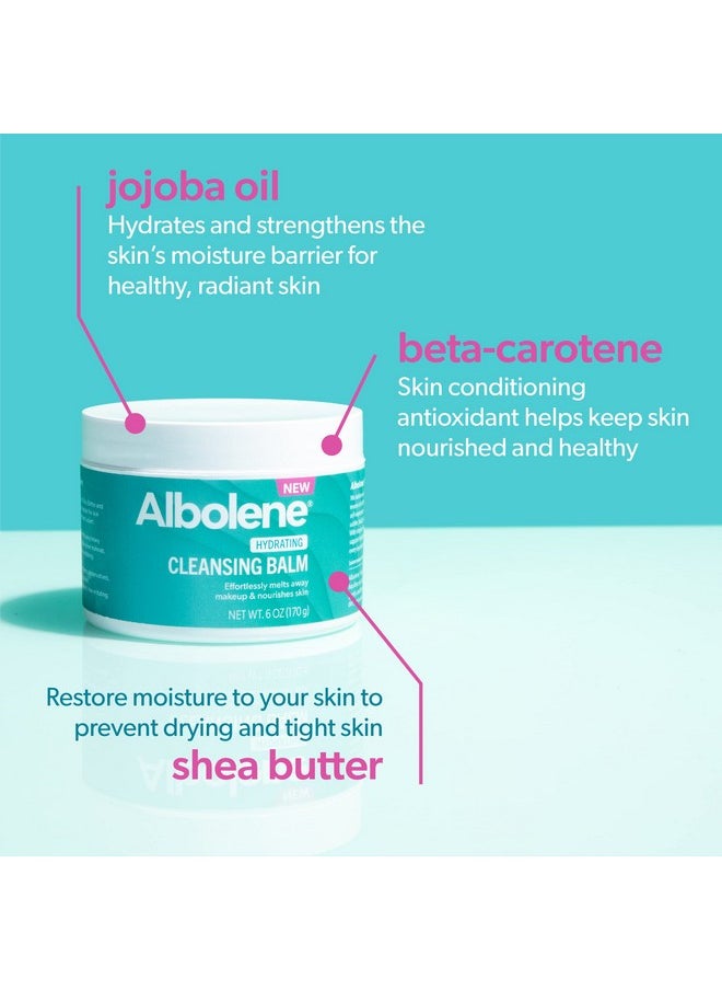 Albolene Cleansing Balm, Hydrating Makeup Remover and Face Wash with Shea Butter and Jojoba Oil, 6 fl oz, Packaging May Vary