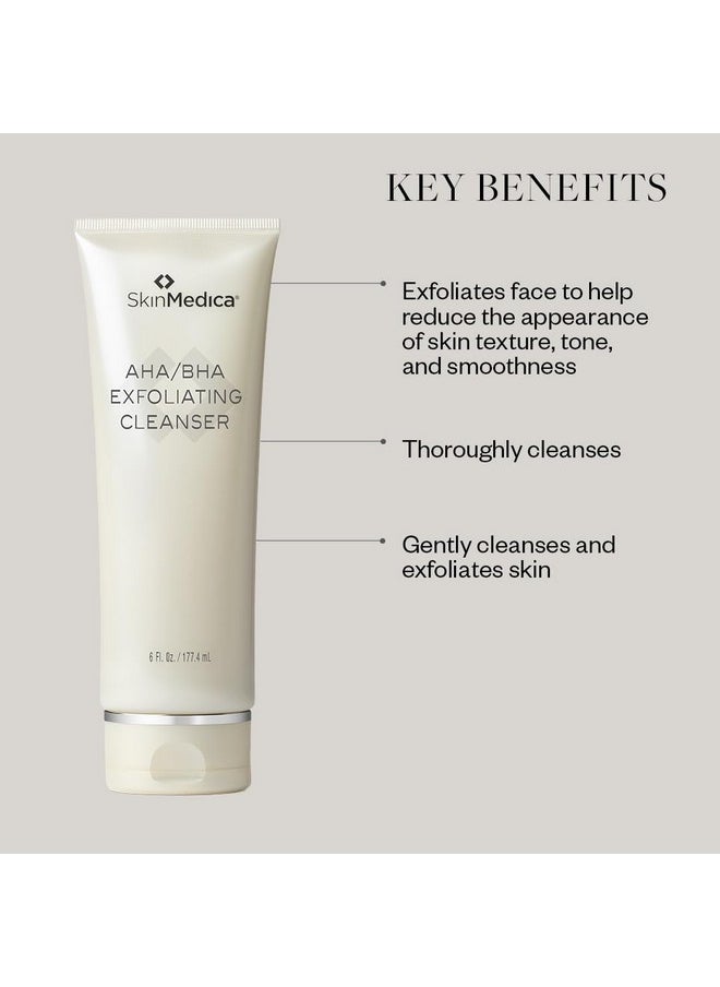 SkinMedica AHA/BHA Exfoliating Cleanser - Gently Scrub Away Dead Skin with Exfoliating Face Wash Cleanser, Improving the Appearance of Skin Tone and Texture, 6 Fl Oz