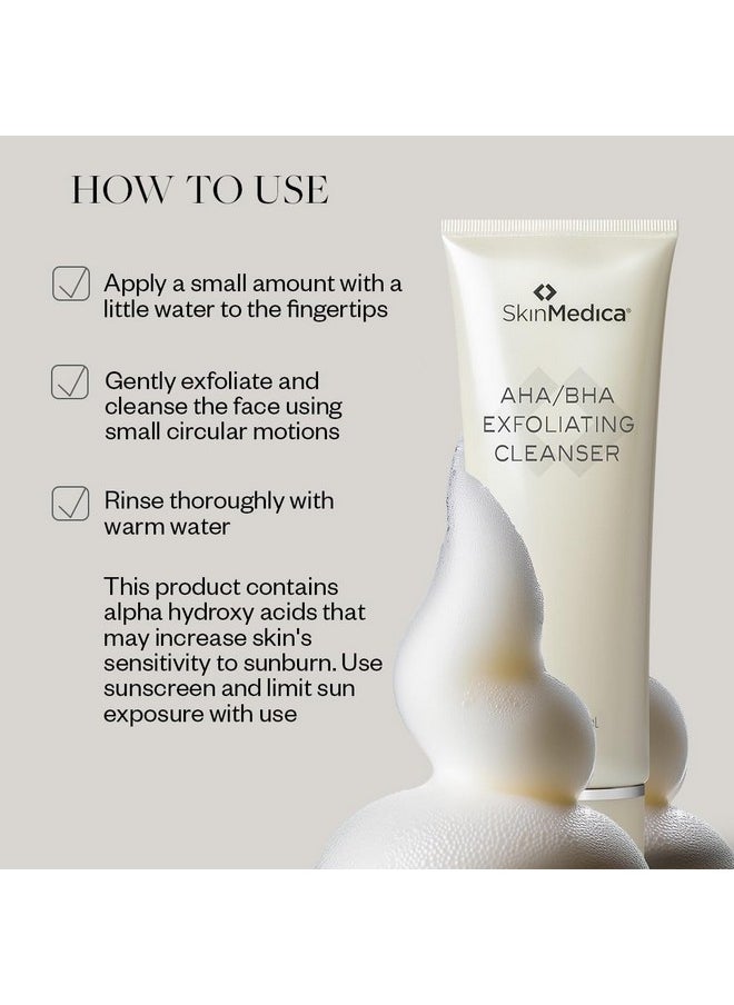 SkinMedica AHA/BHA Exfoliating Cleanser - Gently Scrub Away Dead Skin with Exfoliating Face Wash Cleanser, Improving the Appearance of Skin Tone and Texture, 6 Fl Oz