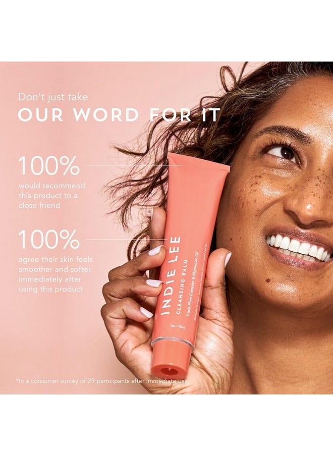 Indie Lee Cleansing Balm Makeup Remover - Oil Based Cleanser with Vitamin C, Kakadu Plum & Acerola Fruit to Melt Away Makeup & SPF, Boost Skin Radiance & Reduce Visible Signs of Aging (90ml)