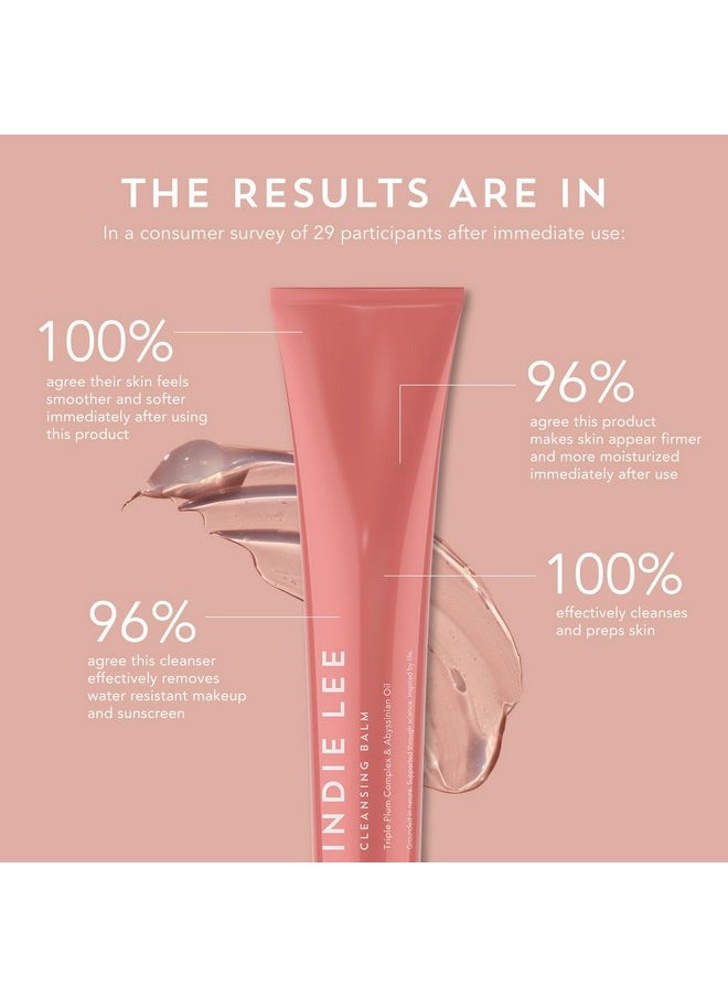 Indie Lee Cleansing Balm Makeup Remover - Oil Based Cleanser with Vitamin C, Kakadu Plum & Acerola Fruit to Melt Away Makeup & SPF, Boost Skin Radiance & Reduce Visible Signs of Aging (90ml)