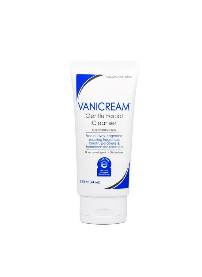Vanicream Gentle Facial Cleanser - 2.5 fl oz - Formulated Without Common Irritants for Those with Sensitive Skin