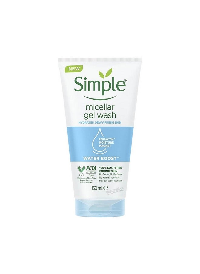 Simple Water Boost Micellar Gel Facial Wash, 5 Oz (150 ML) (1 Count)