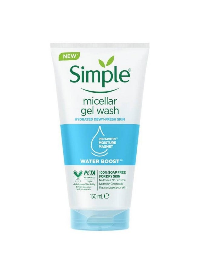Simple Water Boost Micellar Gel Facial Wash, 5 Oz (150 ML) (1 Count)