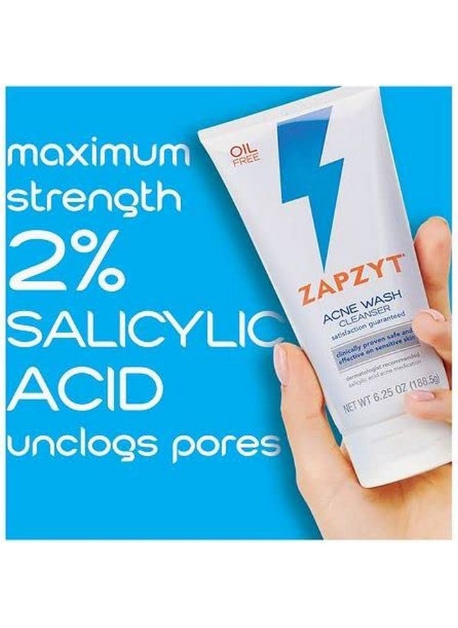 ZAPZYT Acne Wash Treatment For Face & Body - 6.25 oz