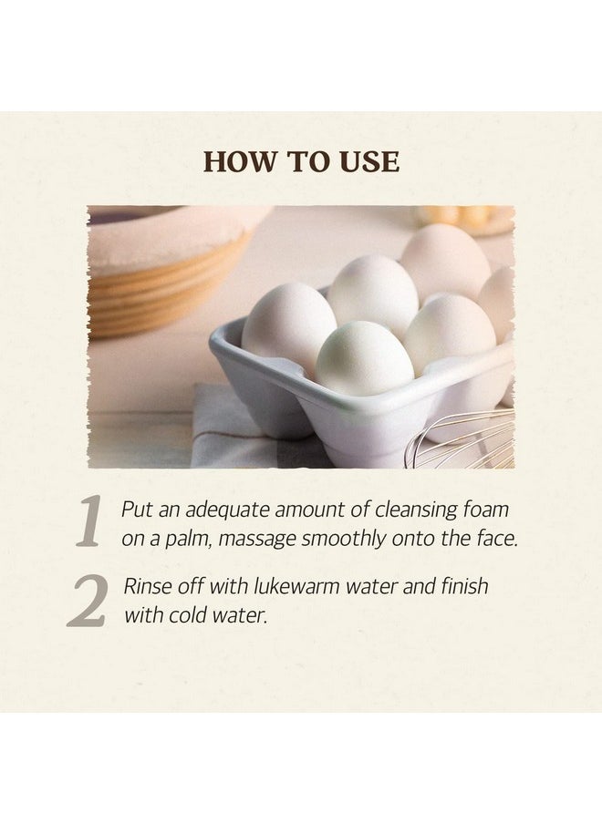 SKINFOOD Egg Perfect Pore Cleansing Foam 150ml - Egg Yolk, Albumin Contained Pore Refining Facial Foam Cleanser - Removes Impurities from Pores (5.07 fl.oz.)