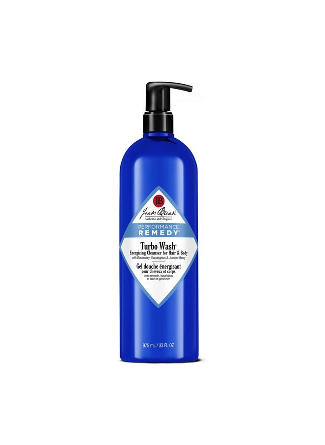 Jack Black Turbo Wash Energizing Cleanser for Hair & Body - Mens Body Wash Pump, Mens Shampoo and Body Wash Men, Men's Body Wash, Jack Black Shampoo for Men, Body Wash for Men, Gifts for Men, 33 Fl Oz