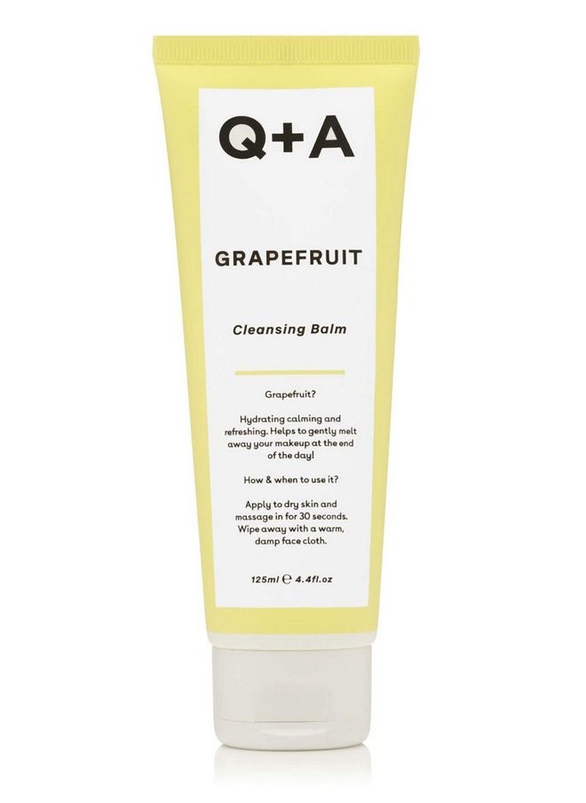 Q+A Grapefruit Cleansing Balm, Makeup Remover 125ml / 4.4fl Oz