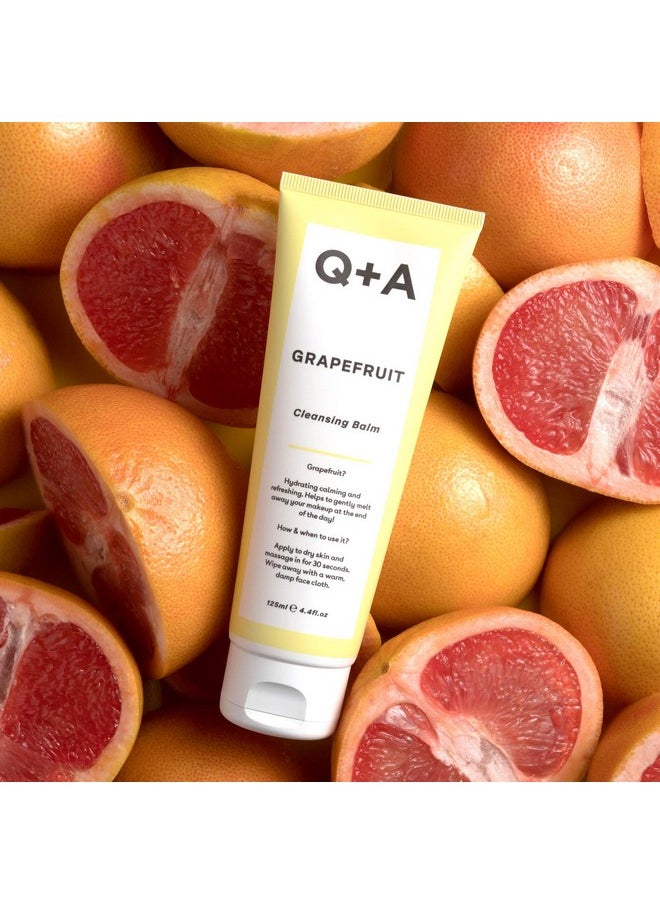 Q+A Grapefruit Cleansing Balm, Makeup Remover 125ml / 4.4fl Oz