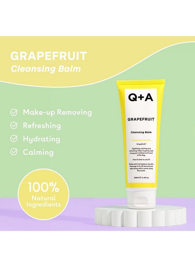 Q+A Grapefruit Cleansing Balm, Makeup Remover 125ml / 4.4fl Oz