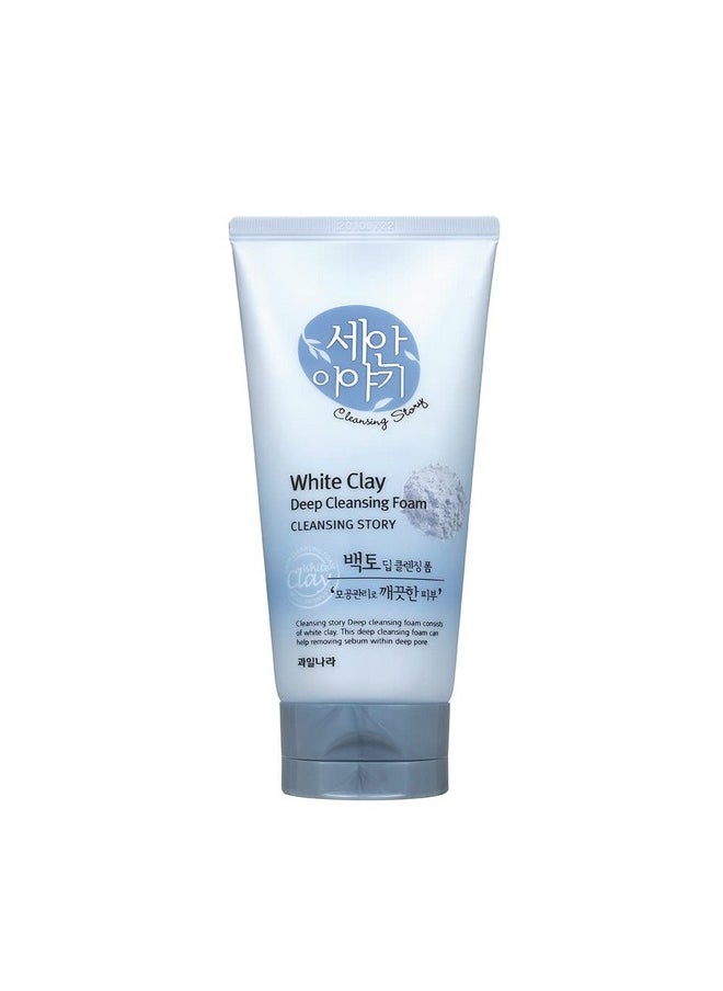 Kwailnara Cleansing Story Natural Facial Deep Foam Cleansing - White Clay