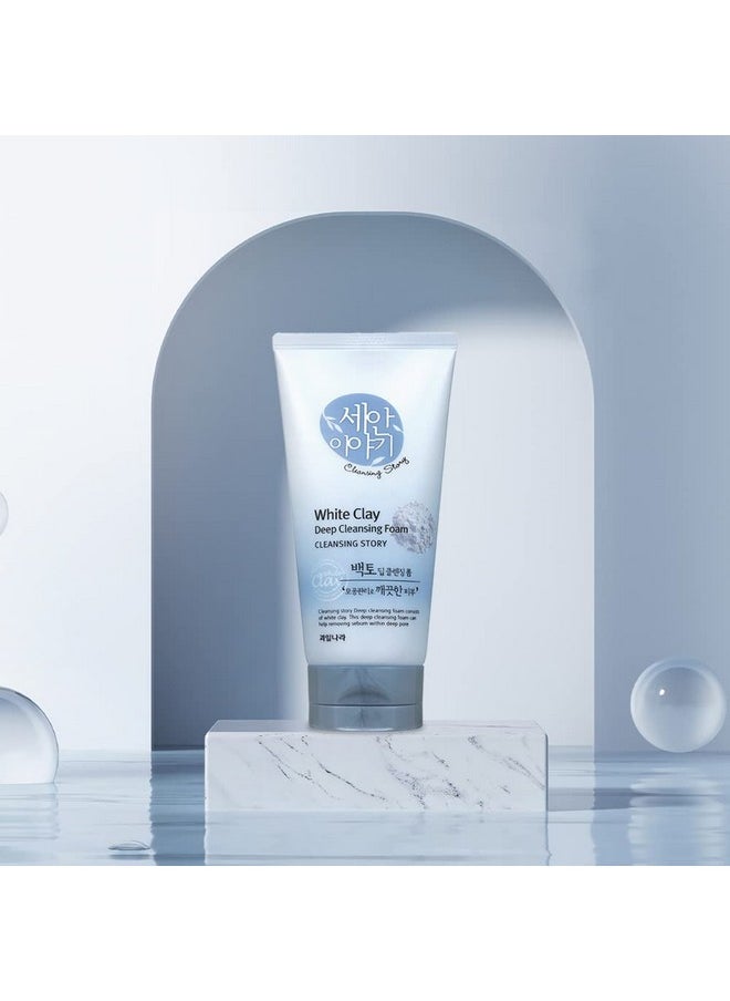 Kwailnara Cleansing Story Natural Facial Deep Foam Cleansing - White Clay