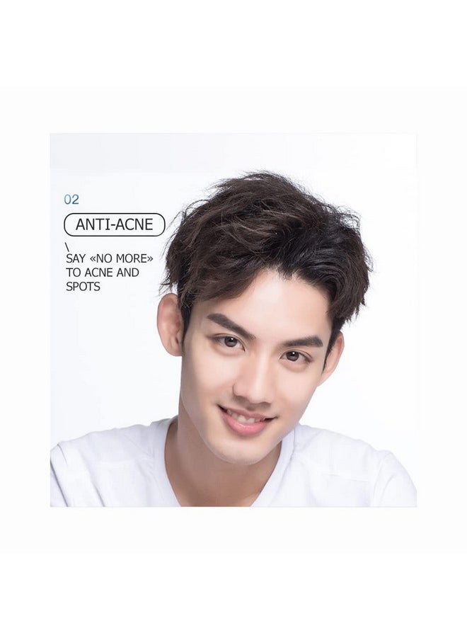 VENZEN Men Control Oil Facial Cleanser Cream Moisturizing Dry Skin Purify Smooth Toner Anti-Acne Anti-Aging 50g/1.76oz