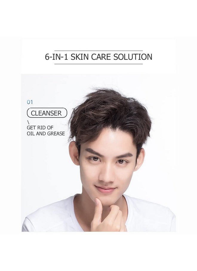 VENZEN Men Control Oil Facial Cleanser Cream Moisturizing Dry Skin Purify Smooth Toner Anti-Acne Anti-Aging 50g/1.76oz