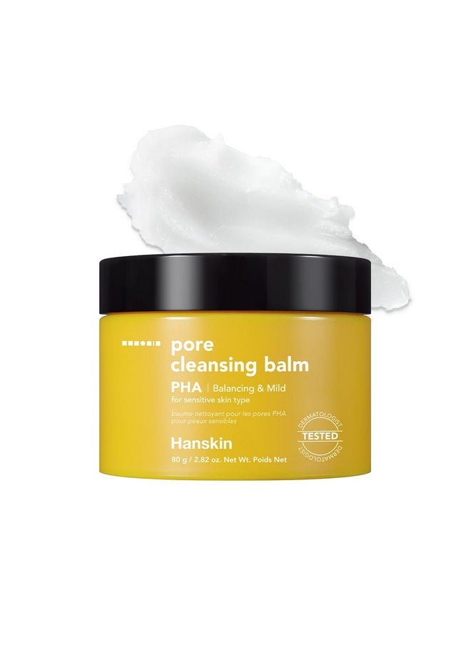 Hanskin PHA Pore Cleansing Balm, Gentle Blackhead Cleanser and Makeup Remover for Sensitive Skin [PHA/2.82 oz]