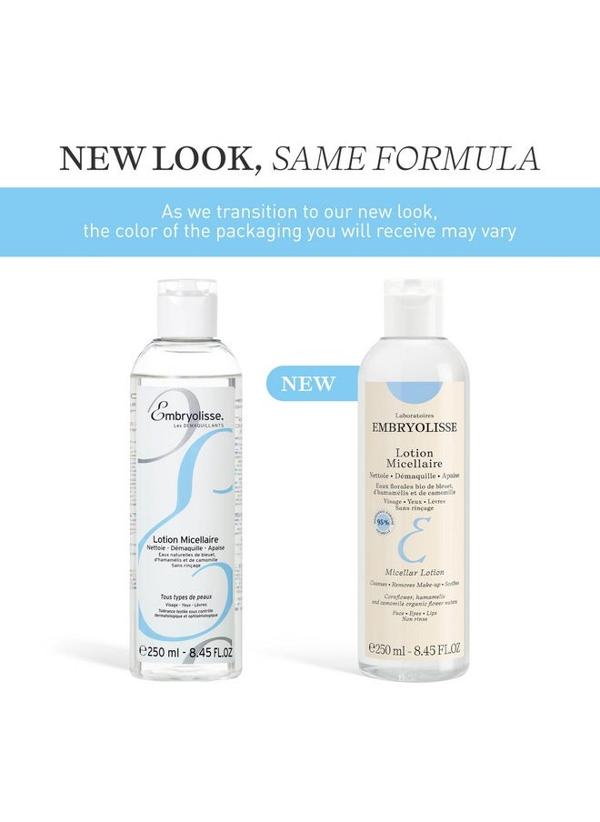 Embryolisse Gentle Micellar Lotion for Face and Eyes. Natural Floral Water Makeup Remover & Cleansing Care With Chamomile, Cornflower & Witch Hazel, 8.45 Fl Oz