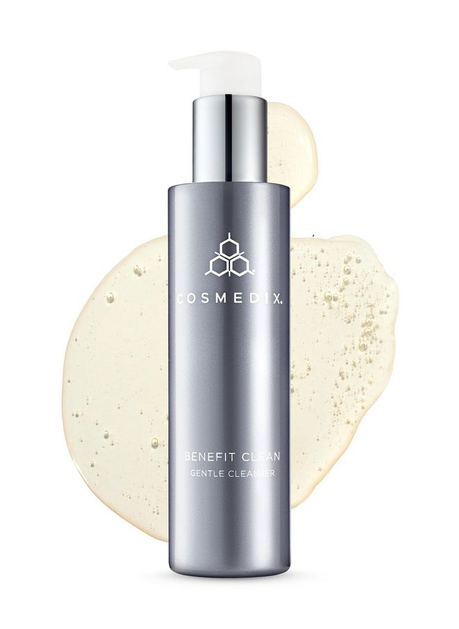 COSMEDIX Hydrating Face Wash for Women & Men, Benefit Clean Gentle Cleanser Gel - Moisturizing Face Cleanser & Pore Minimizer For All Skin Types - Facial Cleanser Makeup Remover for Glowing Skin