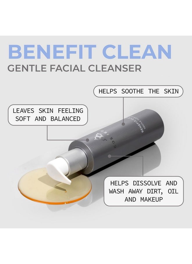 COSMEDIX Hydrating Face Wash for Women & Men, Benefit Clean Gentle Cleanser Gel - Moisturizing Face Cleanser & Pore Minimizer For All Skin Types - Facial Cleanser Makeup Remover for Glowing Skin