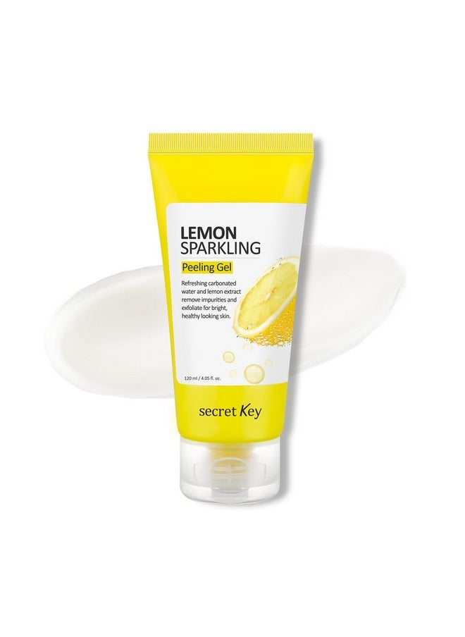 SECRETKEY Lemon Sparkling Peeling Gel, Deep Cleansing, Exfoliation, Skin Moisturization, Low Irritation for Sensitive Skin fl. 4.05 oz / 120 ml, Vitamin C and Refreshing Carbonated Water Synergy