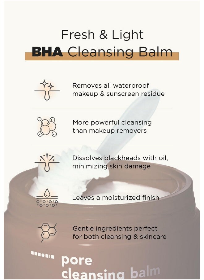 Hanskin BHA Pore Cleansing Balm, Gentle Blackhead Cleanser and Makeup Remover for Combination and Oily Skin [BHA/2.82 oz]