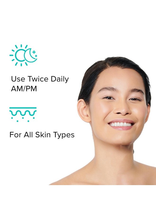 ClarityRx Cleanse Daily Vitamin-Infused Face Wash, Natural Plant-Based Moisturizing Facial Cleanser with Vitamins & Antioxidants, Deep Cleansing, Natural, Paraben Free, for All Skin Types (6 fl oz)