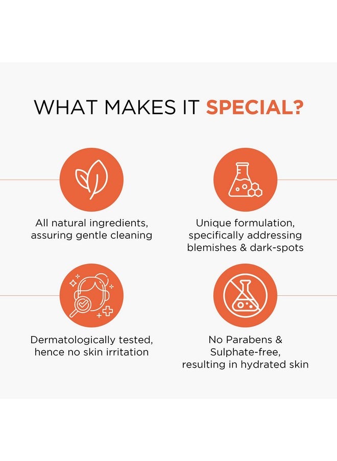 Oshea Herbals Papayaclean Anti Blemishes Gel Face Wash for Women & Men | Hydrating Face Wash for All Skin Types | Lightens Blemishes & Brightens Skin with Papaya Extracts & Vitamin E - 150gm (Pack of 2)