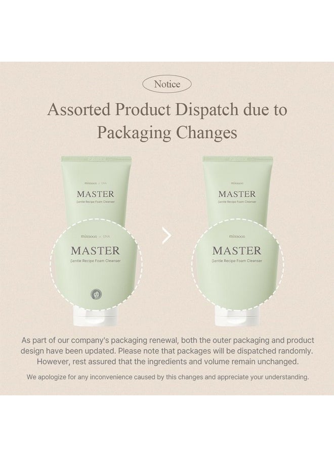 [Mixsoon] Master Gentle Recipe Foam Cleanser 5.07 fl oz / 150ml | Mild Exfoliation Cleanser for Dry and Sensitive Skin that Improves Skin Texture and Sebum Care | Vegan, Cruelty Free