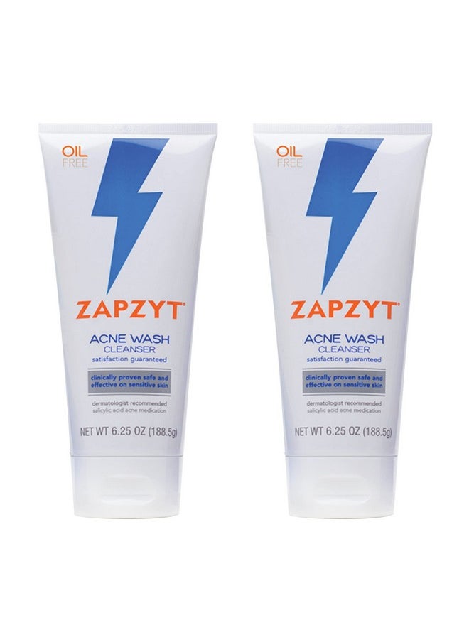 ZapZyt Acne Wash, 6.25 Ounce (Pack of 2)