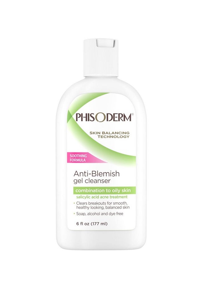 pHisoderm Anti-blemish Gel Cleanser, for Oily, Combo and Acne-prone Skin, 6 Fluid Ounce Bottle (Pack of 4)