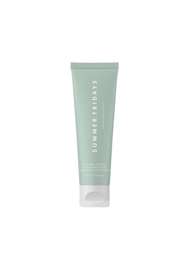 Summer Fridays Super Amino Gel Cleanser - Gentle, pH-Balanced Daily Facial Cleanser + Makeup Remover - Helps to Calm Irritation, Nourish Skin + Restore Moisture (5 Fl Oz)