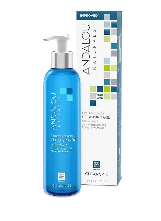 Andalou Naturals Cleansing Gel, Citrus Kombucha, 6 Fl Oz