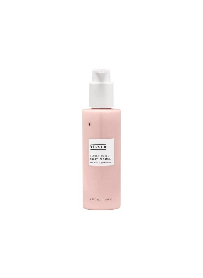 Versed Gentle Cycle Hydrating Milky Cleanser - Lightweight Daily Facial Wash Removes Makeup for Moisturized Skin - Oat Milk and Marula Oil Nourish Dry, Sensitive Skin - Vegan (5 fl oz)