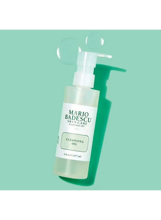 Mario Badescu Cleansing Oil for All Skin Types | Lightweight 2-in-1 Makeup Remover & Cleanser | Formulated with Nourishing Oils | 6 Fl Oz