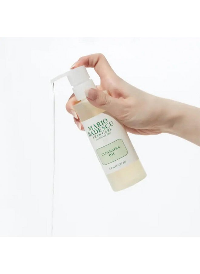 Mario Badescu Cleansing Oil for All Skin Types | Lightweight 2-in-1 Makeup Remover & Cleanser | Formulated with Nourishing Oils | 6 Fl Oz