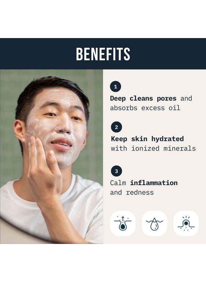 Cardon Men's Deep Pore Cleaning Clay Face Wash, 4x Better Than Charcoal, Oily, Acne-Prone Skin | Korean Premium Skin Care | Remove Face Oil & Dirt, (1 CT)