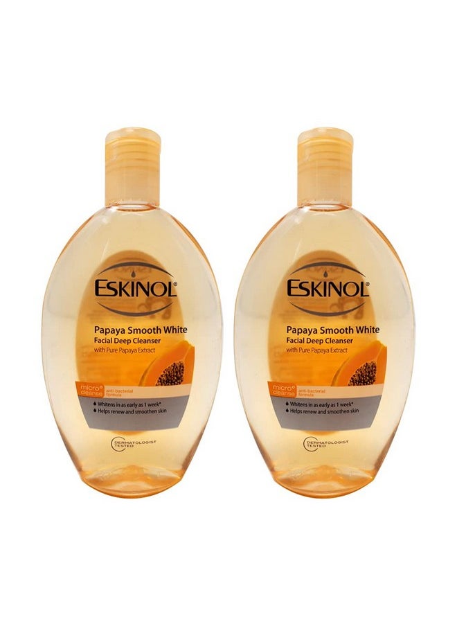 Lot of 2 Eskinol Naturals Papaya Facial Cleanser 7.6 Oz - 225 ml Bottle