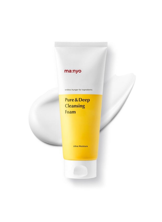 ma:nyo Pure & Deep Cleansing Foam | Gentle Face Wash with Natural Ingredients | Removes Impurities & Excess Sebum | Suitable for All Skin Types | Korean Skincare 6.7 fl oz (200ml)