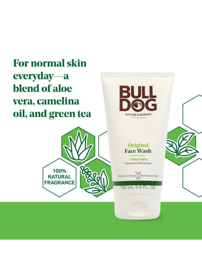 BULLDOG Mens Skincare and Grooming, Original Face Wash/Scrub, 5 Fluid Ounce
