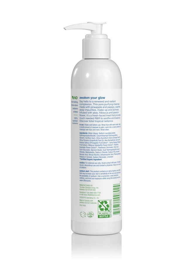 Alba Botanica Exfoliating Facial Cleanser, with Pineapple Enzyme and Aloe Vera, 8 Oz (Packaging May Vary)